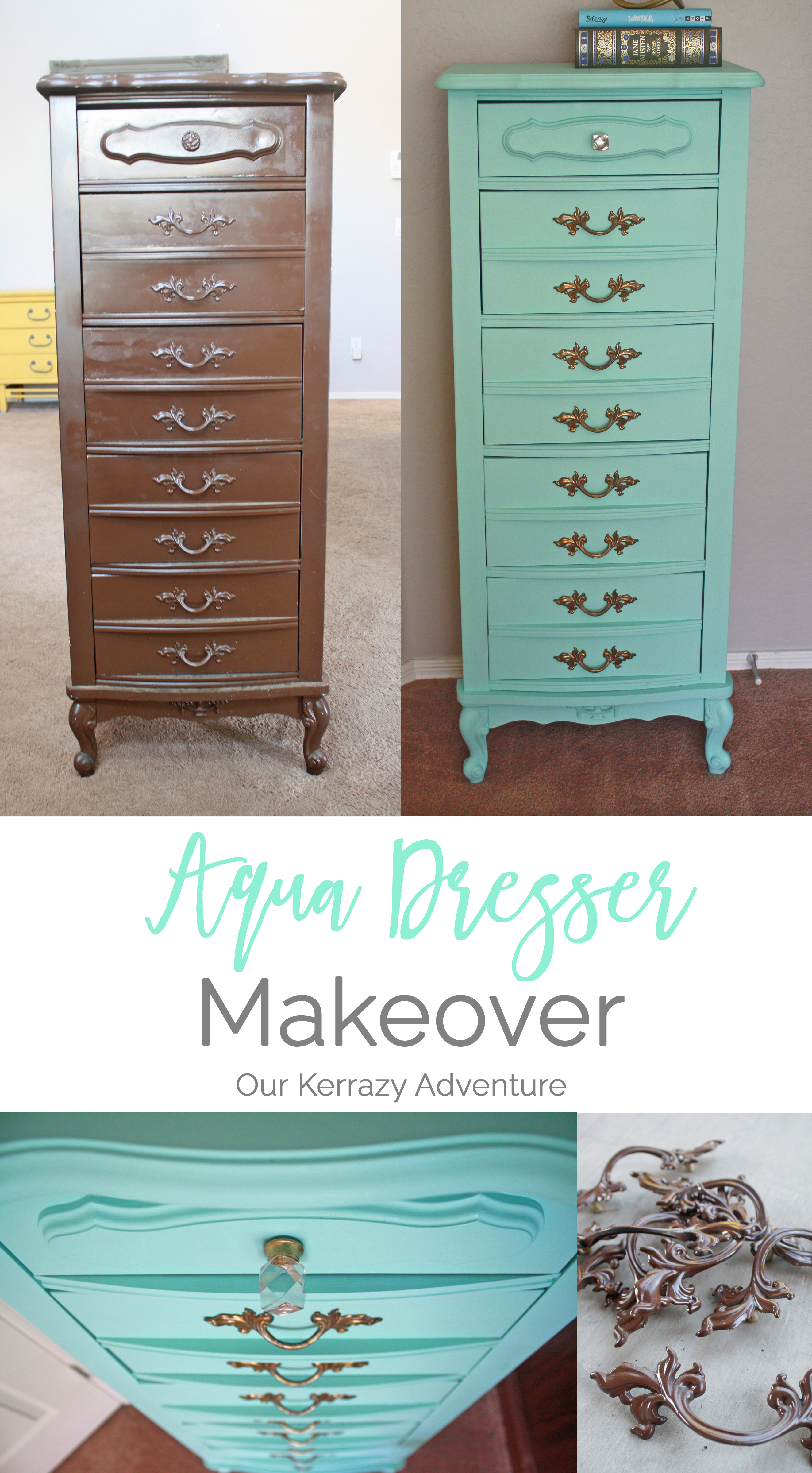 Bb Frosch Dresser Makeover Spray Painted Dresser On The Side Of